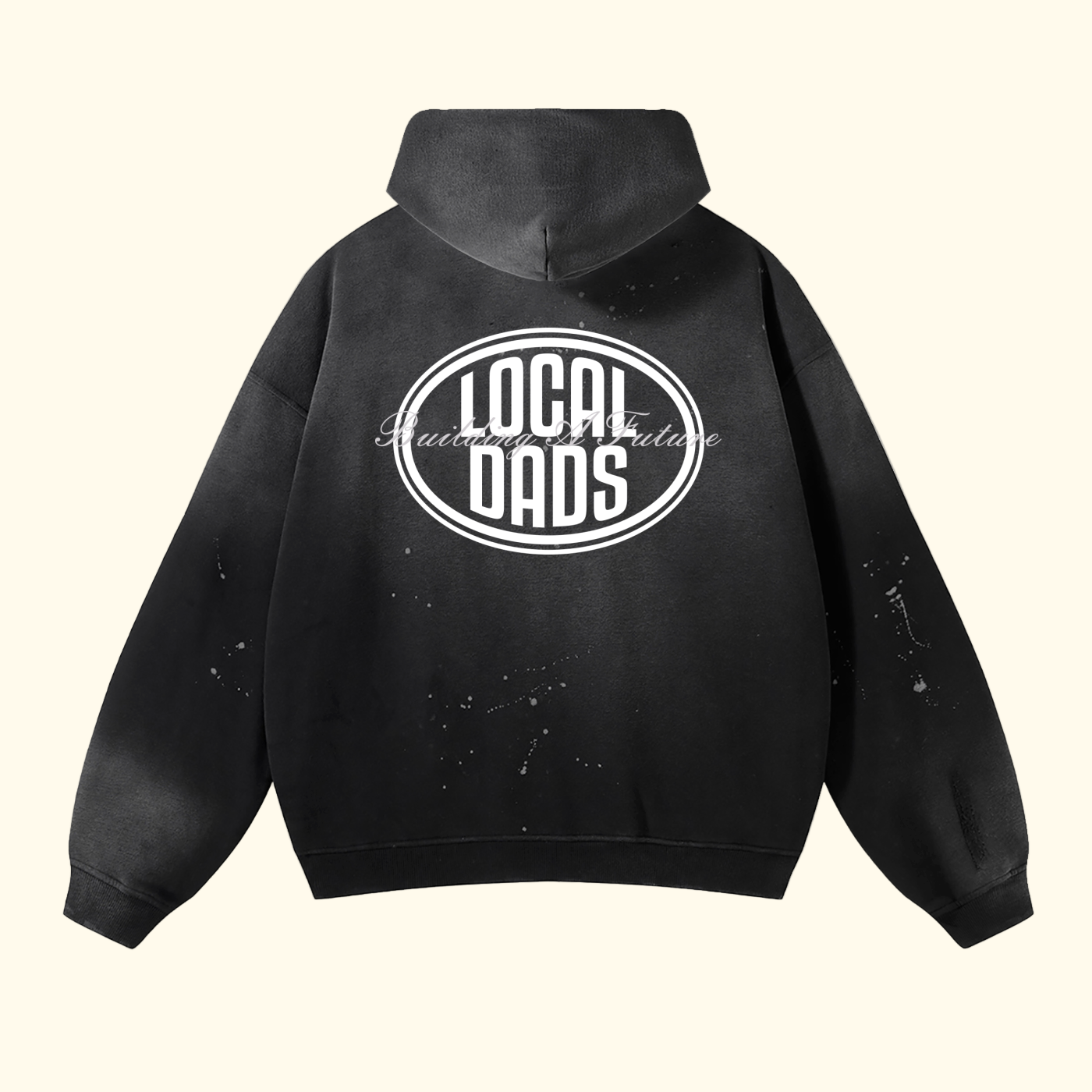 Vintage Washed Frayed Fleece Hoodie